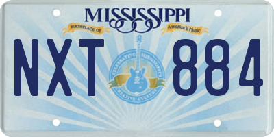 MS license plate NXT884