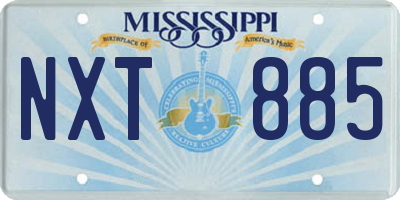 MS license plate NXT885