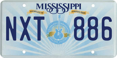 MS license plate NXT886