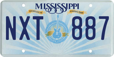 MS license plate NXT887