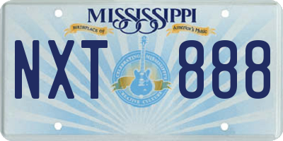 MS license plate NXT888