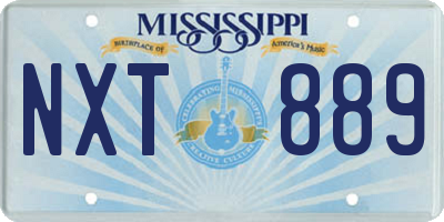 MS license plate NXT889