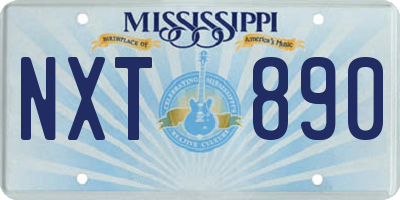 MS license plate NXT890