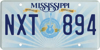 MS license plate NXT894