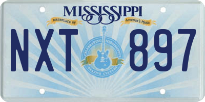 MS license plate NXT897