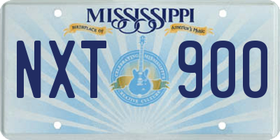 MS license plate NXT900