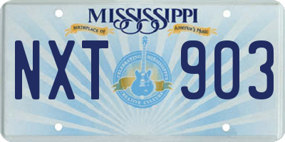 MS license plate NXT903