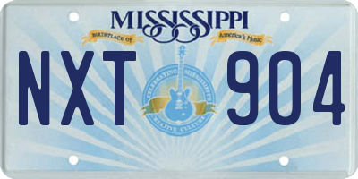 MS license plate NXT904