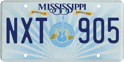 MS license plate NXT905