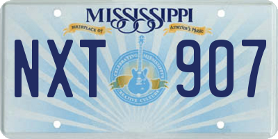 MS license plate NXT907