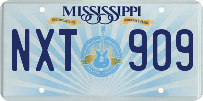 MS license plate NXT909