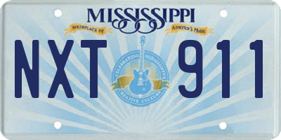 MS license plate NXT911