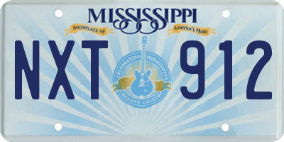 MS license plate NXT912