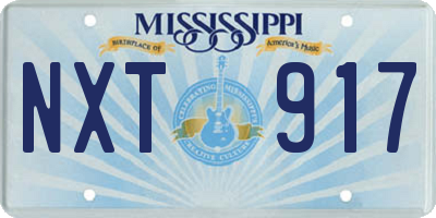 MS license plate NXT917
