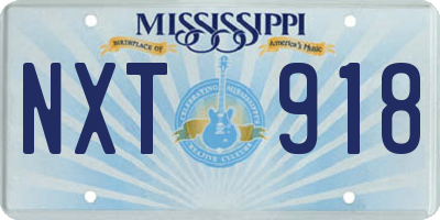 MS license plate NXT918