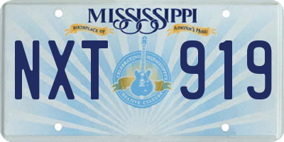 MS license plate NXT919