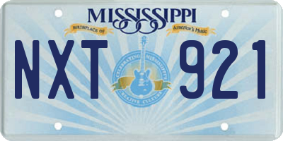 MS license plate NXT921