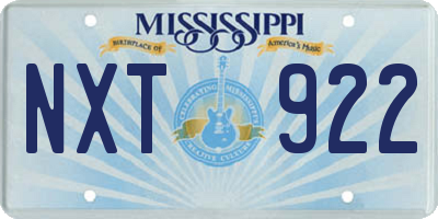 MS license plate NXT922