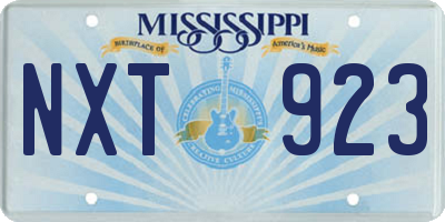 MS license plate NXT923
