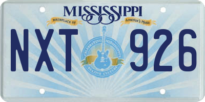 MS license plate NXT926