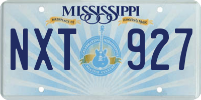 MS license plate NXT927