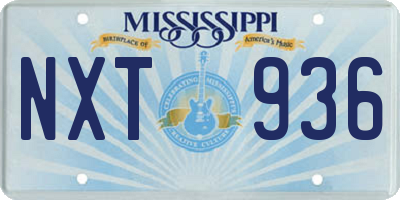 MS license plate NXT936