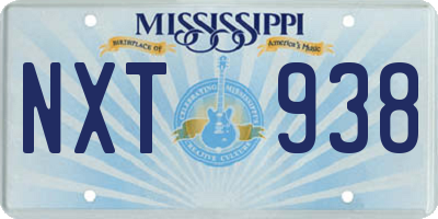 MS license plate NXT938