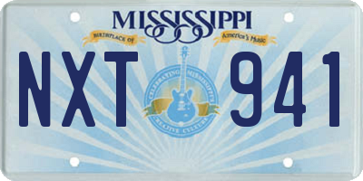 MS license plate NXT941