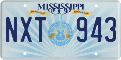 MS license plate NXT943