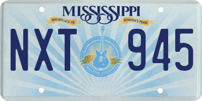 MS license plate NXT945