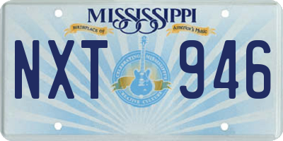 MS license plate NXT946