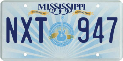 MS license plate NXT947