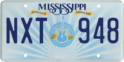 MS license plate NXT948
