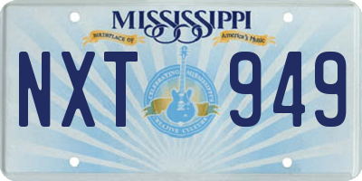 MS license plate NXT949