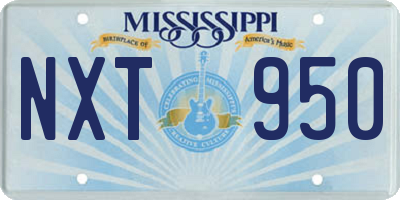 MS license plate NXT950