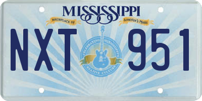 MS license plate NXT951