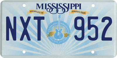 MS license plate NXT952