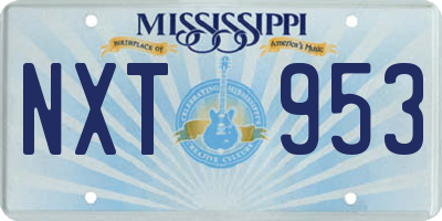 MS license plate NXT953