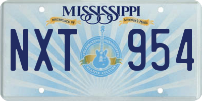 MS license plate NXT954