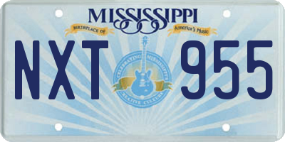 MS license plate NXT955