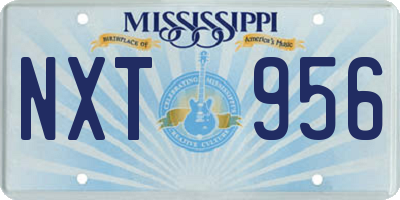 MS license plate NXT956