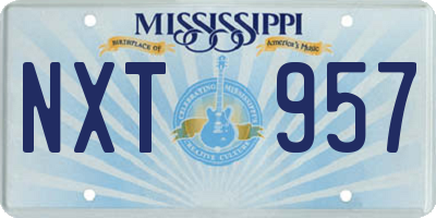MS license plate NXT957