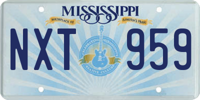 MS license plate NXT959
