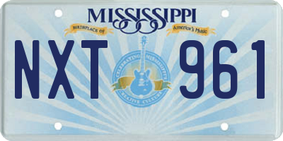 MS license plate NXT961