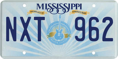 MS license plate NXT962
