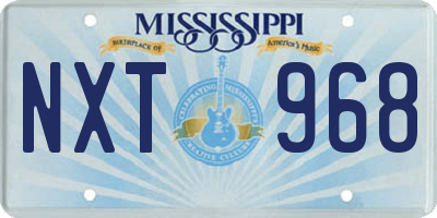 MS license plate NXT968