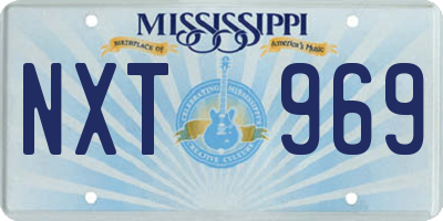 MS license plate NXT969