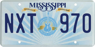 MS license plate NXT970