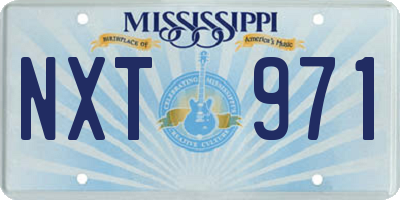 MS license plate NXT971