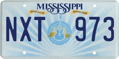 MS license plate NXT973